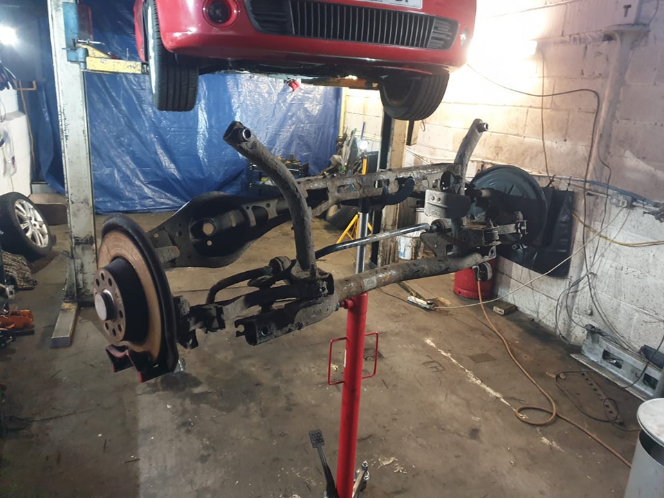 Engine work at J.R. Garage